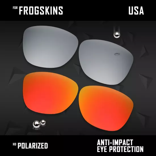 Anti Scratch Polarized Replacement Lenses for-Oakley Frogskins OO9013 Options