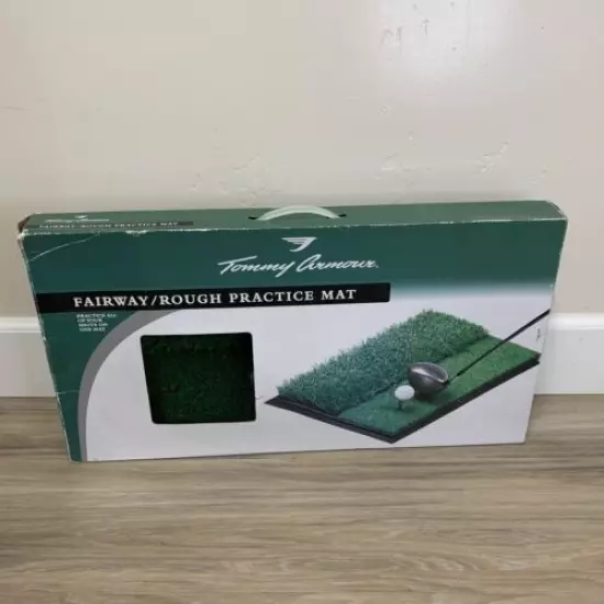 Tommy Armour Fairway/Rough Practice Mat in Box with 3 tees. Excellent Golf Pract