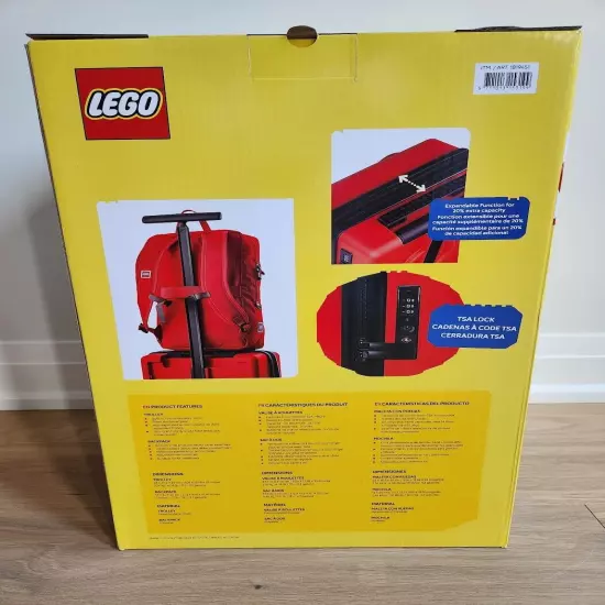 LEGO Carry-on trolley TSA Lock & Backpack Luggage Set Red | Brand New