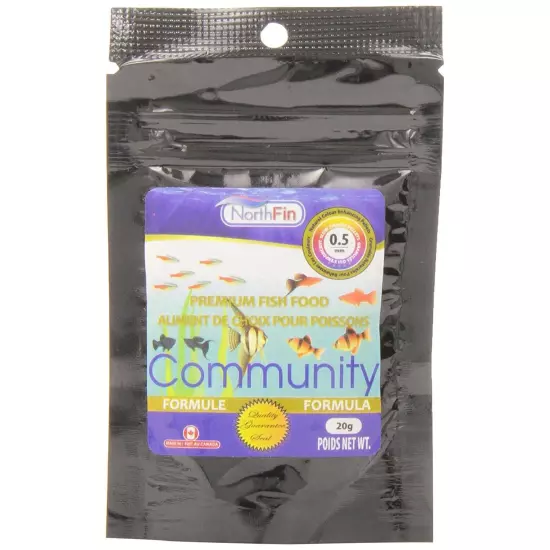 NorthFin Community Formula 0.5mm Slow Sinking Pellets 20g Freshwater Fish Food