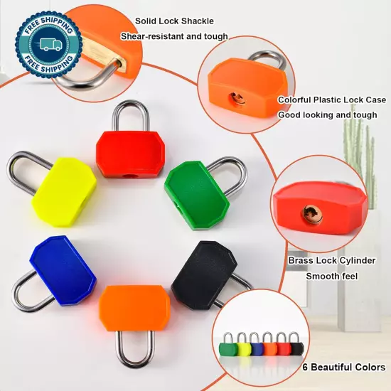 12 PCS Multicolor Small Suitcase Locks with Keys-28mm Padlocks for Luggage&More