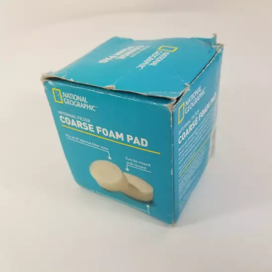 National Geographic Coarse Foam Pad New In Box Internal Filter