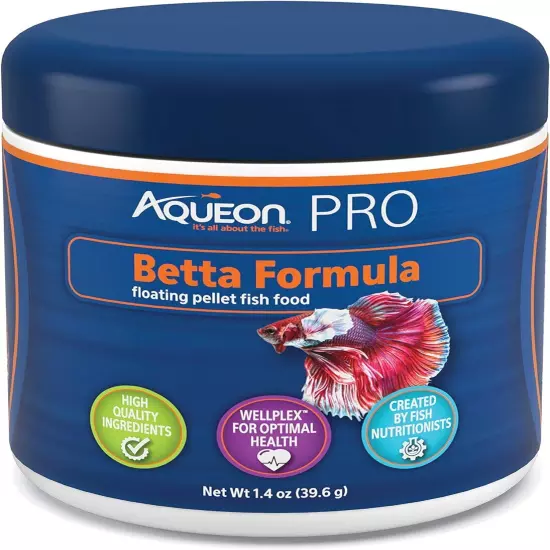 Aqueon PRO Pellet Fish Food Betta Formula 1.4 oz