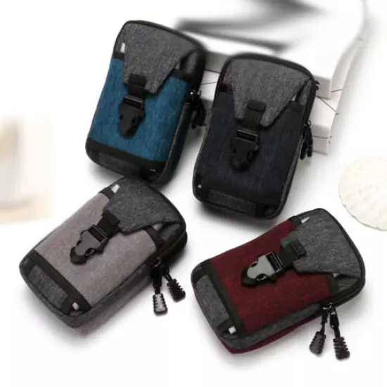 7'' Tactical Waist Pack Unisex Molle Phone Pouch Bags with Hook EDC Storage Pack