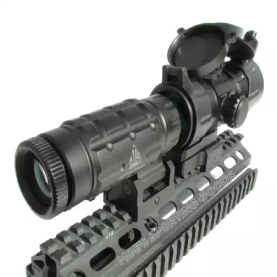 Red Dot Scope with 3x Flip to Side Magnifier Combo - UTG Rifle Scope - Leapers