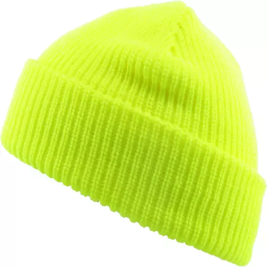 Warm Winter Knit Cuff Beanie Cap Fisherman Watch Cap Daily Ski Hat Skully