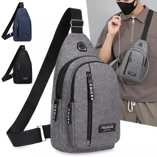 Chest Bag Men'S One Shoulder Crossbody Bag Mini Simple Sling Bags Outdoor Sport 