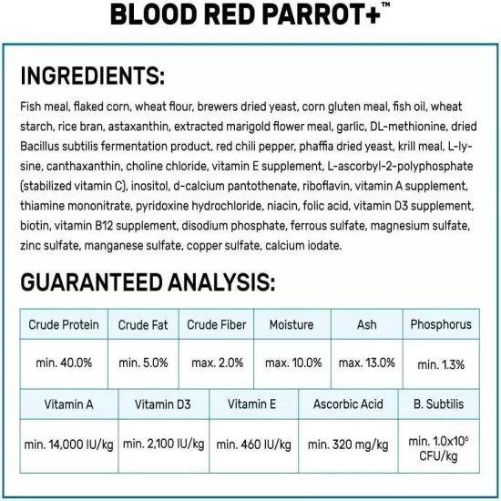 Hikari Blood Red Parrot+ Fish Food, Medium Pellet, 11.7 oz. (333g)