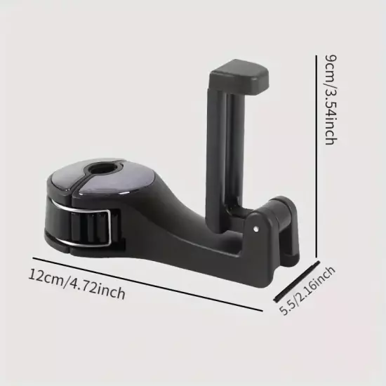 Multifunctional 2 in 1 Car Hook Hidden Mobile Phone Holder Bracket Car Clip Rear