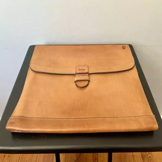 Hartmann Saddle Belting Leather Gusseted Document Holder Portfolio Attache