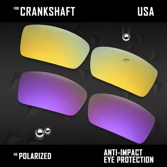 Anti Scratch Polarized Replacement Lenses for-Oakley Crankshaft OO9239 Options