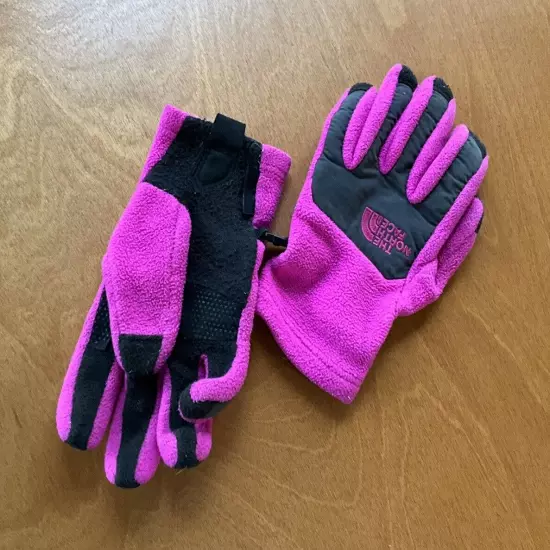 The North Face Womens S Power Touchscreen Fleece Gloves Pink