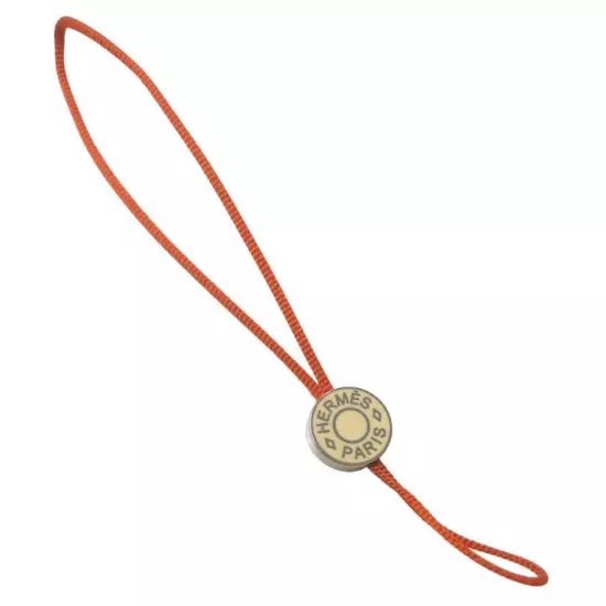 Hermes Authentic Strap Serie Mobile Strap Cord String orange length 9cm women's