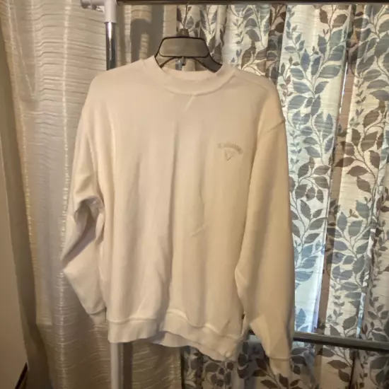 Mens Large Calloway Golf Sweatshirt Cream