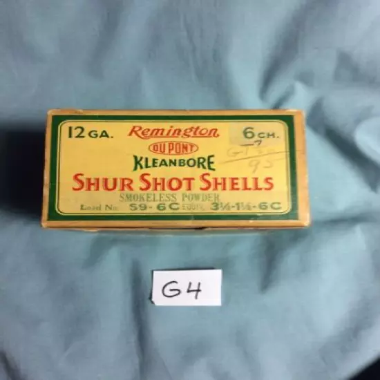 Vintage Remington Wetproof Shur Shot 12 GA Kleanbore Empty Box Stk#G4