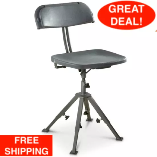 GUIDE GEAR 360 Degree Swivel Blind Hunting Chair 300lb Cap Shooting Backrest