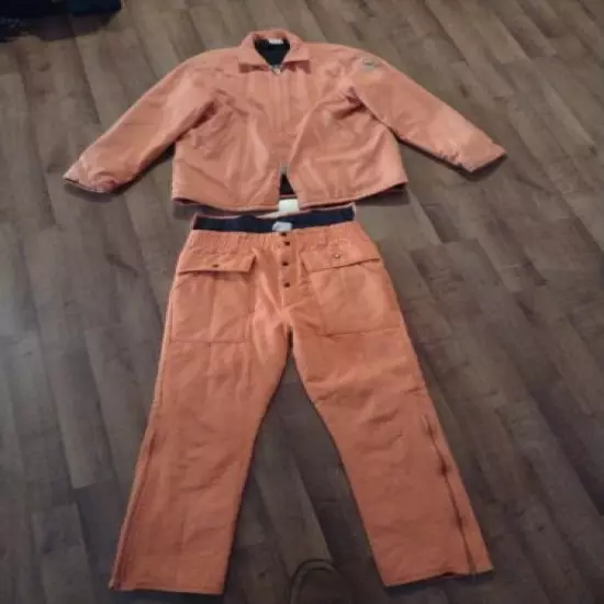 Vintage Blaze Orange Hunting Coat And Pants SafTBak. made in usa