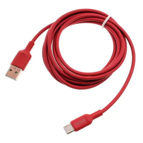 For Samsung Galaxy Z Fold6 - Red 6ft USB-C Cable Charger Cord Power Wire Type-C