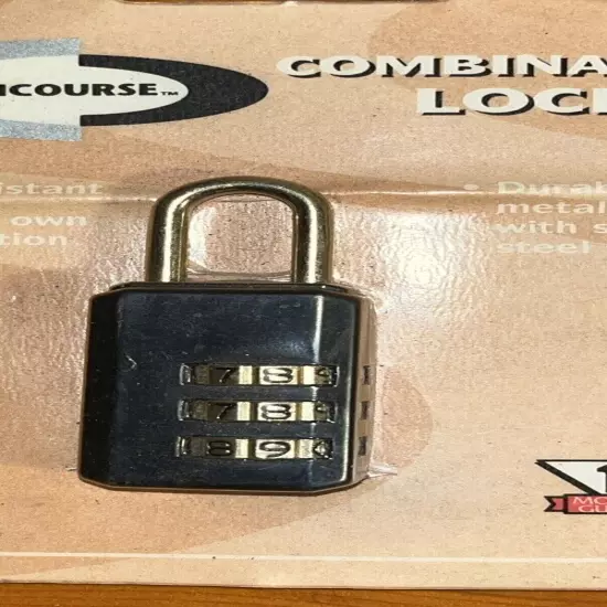 Combination Lock 3-Dial No Key Luggage Travel Set Your Own Code CONCOURSE