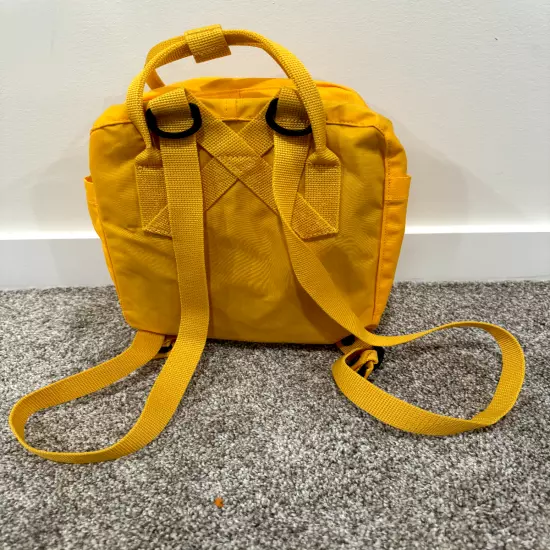 Fjallraven Kanken Mini Backpack Yellow Gold Vinyl 23561