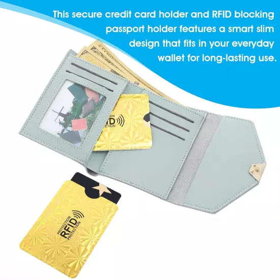 13Pcs RFID Blocking Sleeves Envelopes, 9Pcs Credit Card Holders & 4 Pcs Passpor