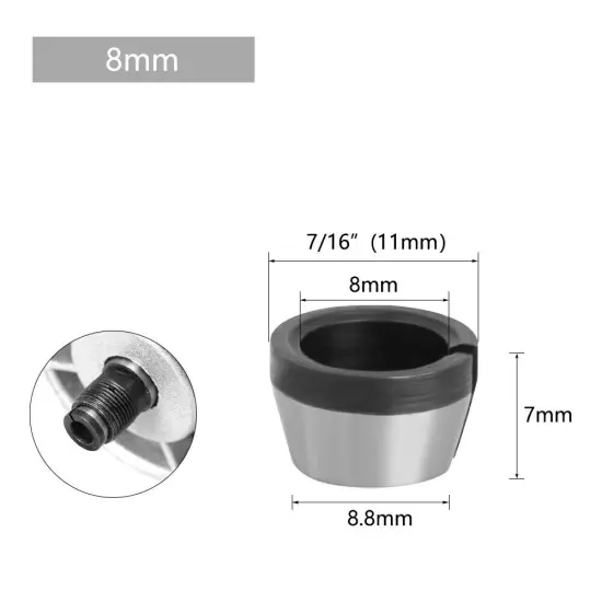 1PC/3PCS/5PCS 6mm 6.35mm 8mm Router Bit Collet Chuck Clamping Nut Adapter CNC