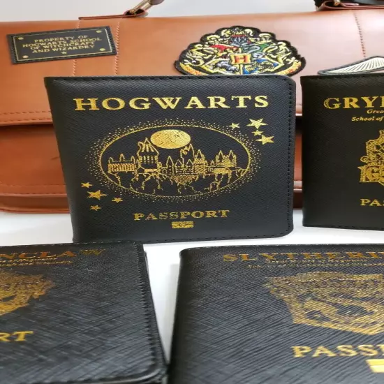 New Hogwarts, Harry Potter Faux Leather Passport Covers - FREE USA Shipping