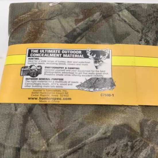 Hunters Specialties 04123 Camo Netting Packaged 54"x12 Ft NEW