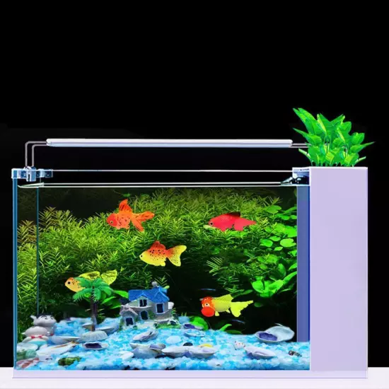 1pc Fish Tank Fish Glow Dark Goldfish Fake Fish Artificial Floating Moving H1G8