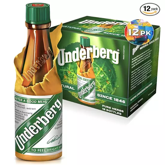 UNDERBERG Herb bitters for digestion 12 Btl Pack by Underberg FREE SHIPPING