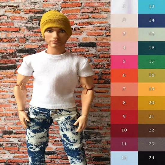 Bouutique Vital Short Sleeve T-shirt for Ken Doll, many colors