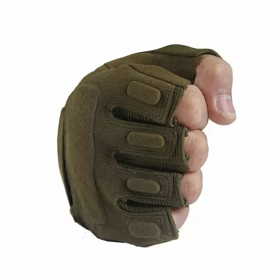 Half Finger Tactical Rubber Gloves Paintball Fingerless Cycling Shooting