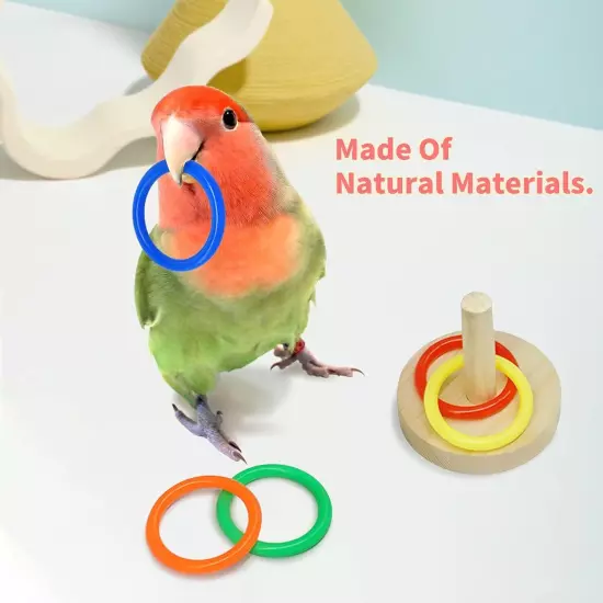 Bird Toys For Parakeets,5pcs Parrot Set （Include Basketball... 