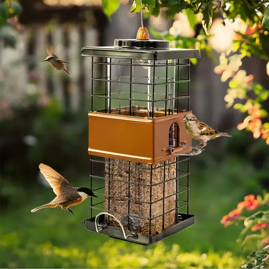 Easy Clean and Fill Bird Feeder Multiple Feeding Ports Wild Bird Seed Feeders