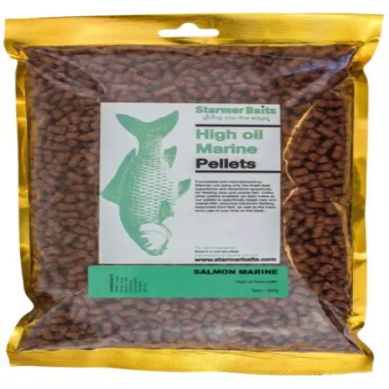 Salmon marine high oil marine pellets for carp & coarse fishing 5mm