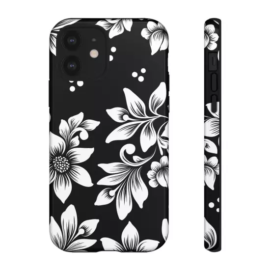 Black & White Floral Style - Tough Cases