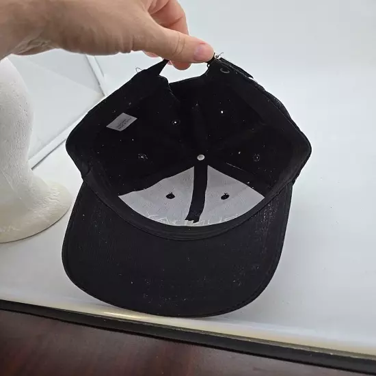 Sunday Riley Black Ballcap Hat 100% Cotton Strap Back