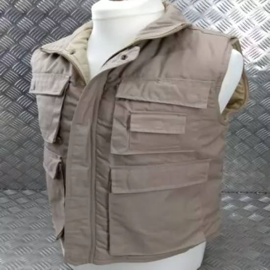 Hunters Action Vest Desert Sand / Beige Tactical Fishing Body Warmer All Sizes