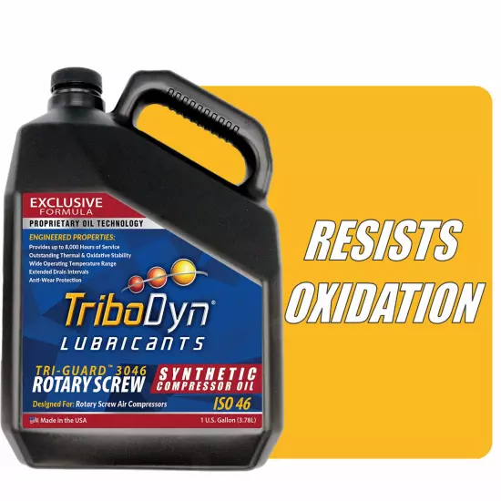 TriboDyn TRI-GUARD 3046 ISO 46 Rotary Screw Synthetic Compressor Oil - 1 GAL