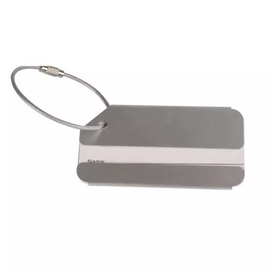 Travel Aluminium Plane Luggage Tags Suitcase Label Name Address ID Baggage Tag ^