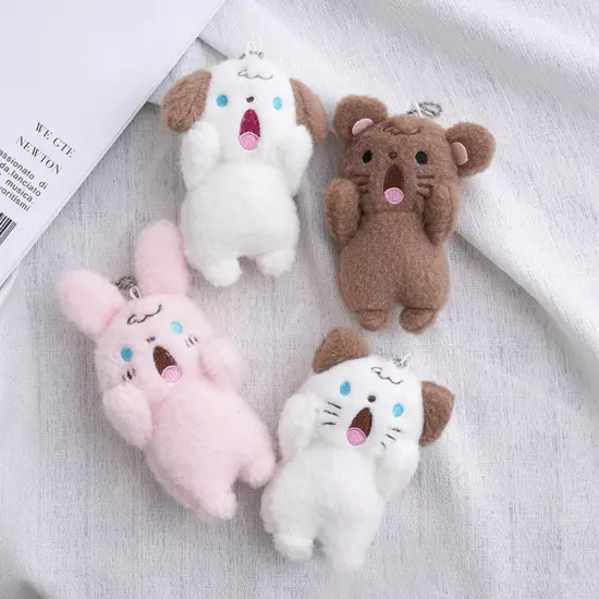 Bunny Velvet Bear Keychain Dolls Plush Pendant Plush Keychain Doll Plush E6S1 им