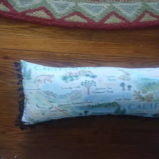 California Travel Pillow 12x20 Handmade New