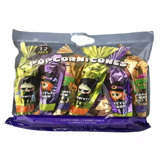 Halloween Popcorn Cones Gift, 12 pk.