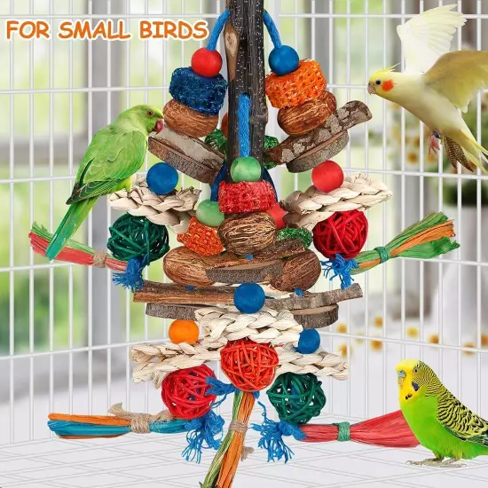 Bird Toys,Parrot Toys Exciting Chewing Fun for Parakeets,Cockatiels,Conures,Love