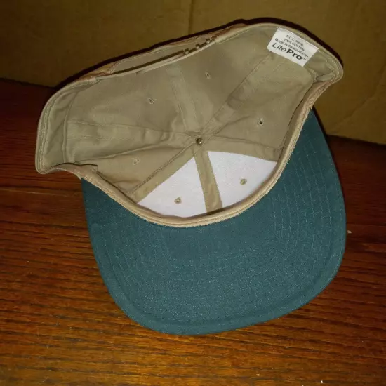 MacDonald Machinery Company South Bend Cap Hat Trucker Tan Green Adjustable