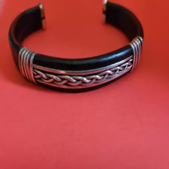 mens 925 silver braided bracelet