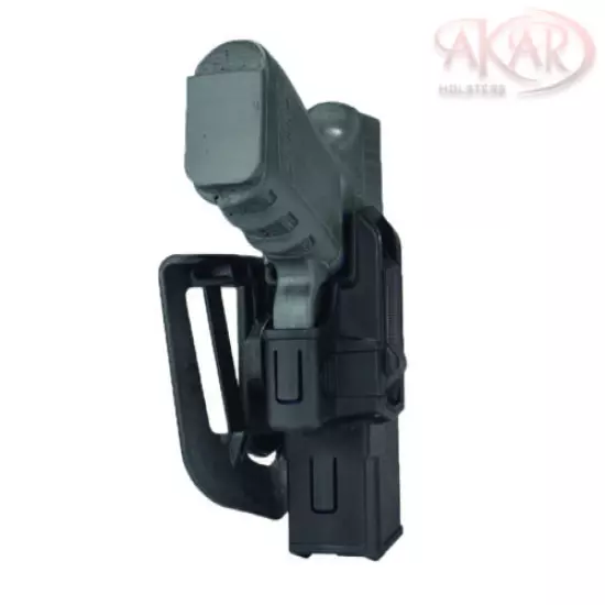 OWB HOLSTER FITS GLOCK14,17,19,20 Polymer Belt Holster W/ Release Retention