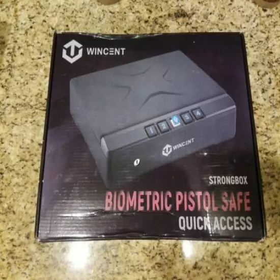 WINCENT Strongbox Biometric Gun Safe Quick Access with Fingerprint, Black *NEW*