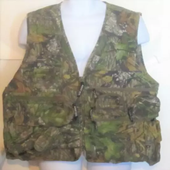 Mossy Oak camo Hunting Vest Mens size Medium 38-40 Awesome Lots of Pockets b10