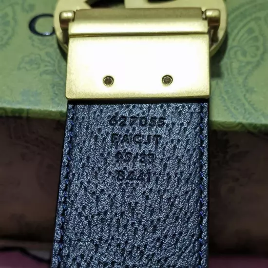 GUCCI GG Supreme Double G Buckle Leather Belt